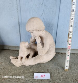 v47- vintage 1980s Austin Productions Bright Eyes sculpture by Dee Crowley