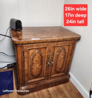 v60- Vintage Fruit Wood Finish Accent Cabinet
