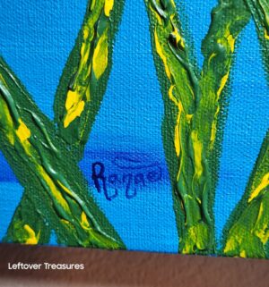 v66- Vintage 3D floral painting signed by Razae - Image 3