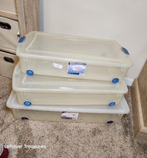 v91- Sterilite underbed storage boxes