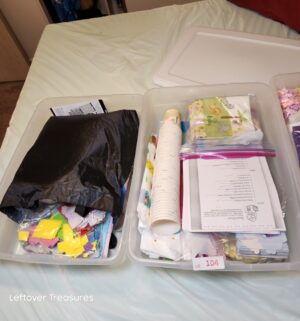 v104- 3 totes of baby shower items