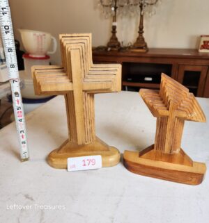 v179- handmade 3-D dimensional wooden crosses