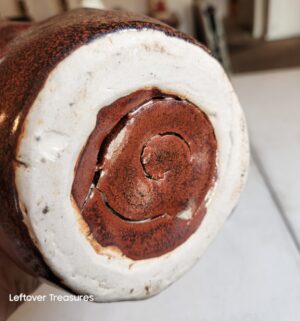 v197- handmade brown glazed ceramic vase - Image 3