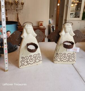 v199- angel candle holders