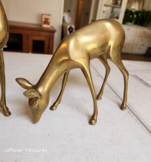v228- vintage brass deer figurines - Image 3