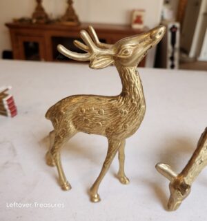 v229- vintage brass deer figurines - Image 3
