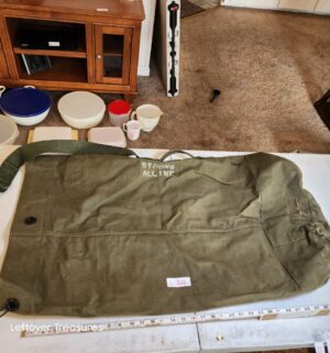v236- US Army canvas duffel bag, likely from the Vietnam War era