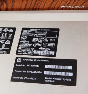 v239- HP Pavilion All in One. Intel i7 Core. Powers on. Does not load beyond HP Screen. - Image 5