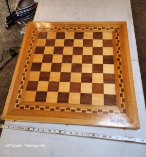 v240- vintage wooden chessboard