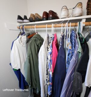 w17- (See Video) Closet full of mens clothing. Size L to XL. Size 10-10.5 shoes - Image 5