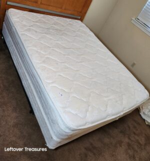 w26- Queen Box Spring & Mattress. No Frame