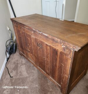 w57- Antique 3 Drawer Dresser Chest - Image 7