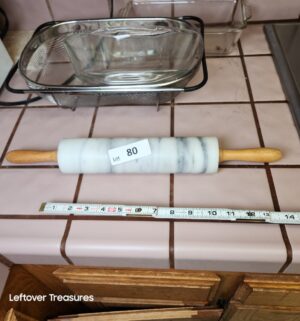 w80- Marble Rolling Pin. No major chips seen