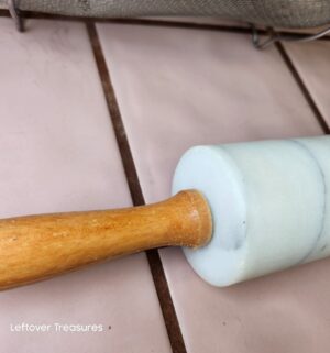 w80- Marble Rolling Pin. No major chips seen - Image 3