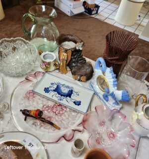 w97- collectible dishes on table - Image 3