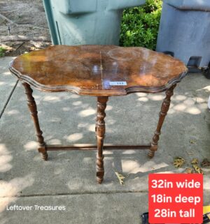w112- vintage walnut Edwardian style side table
