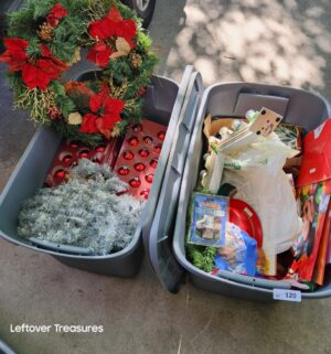w120- 2 large totes w/ holiday items