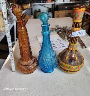 w163- 3 glass decanters