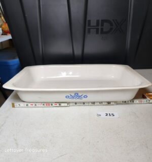 w215- vintage Corning Ware roasting pan in the iconic Blue Cornflower pattern