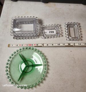 w239- vintage Imperial Glass Candlewick dishes