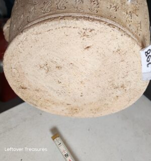 w298- clay pottery vessel featuring distinctive elephant head handles - Image 5