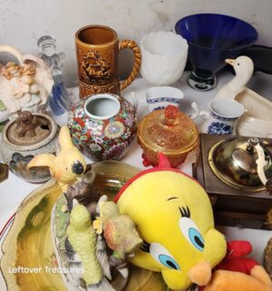 w306- Collectibles on Table - Image 4