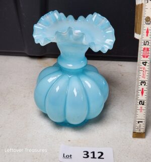 w312- Fenton Art Glass melon vase