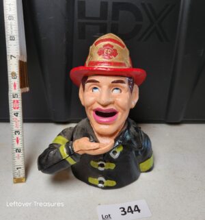 w344- John Harper & Co. fireman cast iron mechanical bank