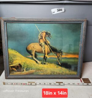 w366- vintage reproduction of End of the Trail by James Earle Fraser. Pub by Morris & Bendien NY