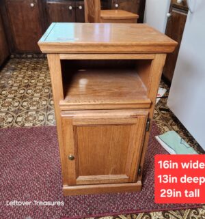 x100- vintage oak phone table