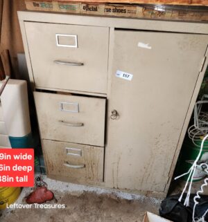 x157- Steel cabinet w/ key