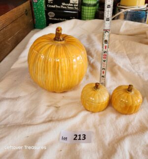 x213- Ceramic Pumpkin jars