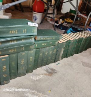 x276- vintage green volumes are official stud books and registries from the American Quarter Horse Association (AQHA)