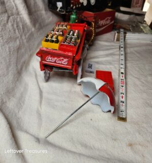 x382- vintage-style Coca-Cola cast iron horse-drawn wagon toy - Image 3