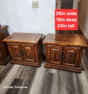 y35- Pair of Night Stands. Newer Contruction - Image 1