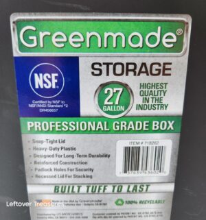 y56- Greenmade 27 Gal. Tub - Image 2