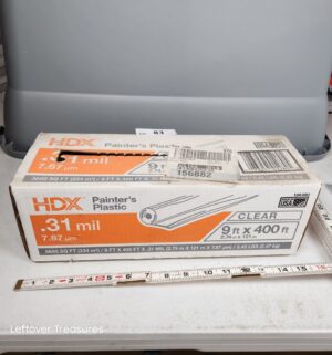 y83- HDX painters plastic. Mostly full - Image 1