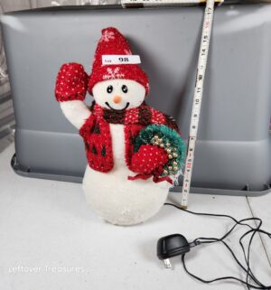 y98- fiber optic color-changing Christmas snowman figure - Image 1