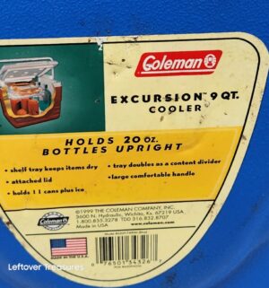 y106- Small Coleman Cooler - Image 2