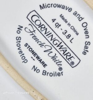 y144- CorningWare 4qt french white - Image 3