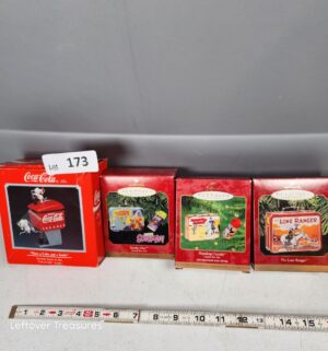 y173- Coca Cola, Scooby Doo, Lone Ranger, Hopalong Cassidy Ornaments - Image 1