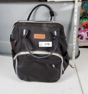 y178- black diaper backpack - Image 1
