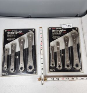 y183- Box end ratchet wrench set. Standard, Metric - Image 1