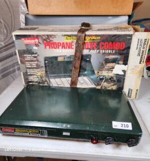 y210- Coleman Propane two burner stove. No griddle - Image 1