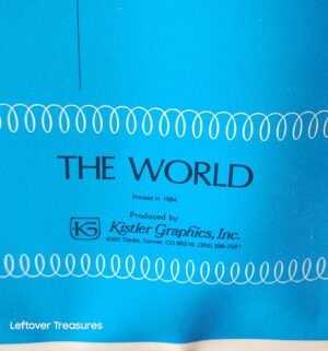 y224- The World vintage 3D raised relief map 1984 Kistler Graphics - Image 3