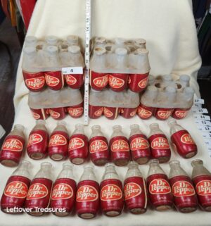b4- 1970s 10oz Dr Pepper soda bottles