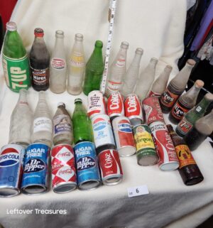 b6- vintage bottle, can collection