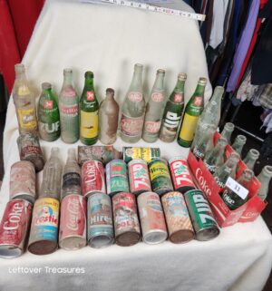 b11- vintage bottle collection w/ coca cola carry case