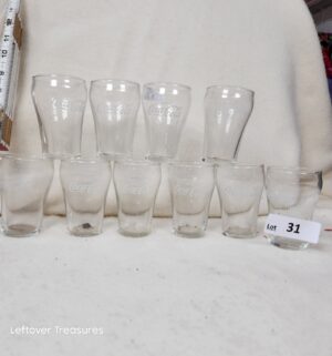 b31- Coca Cola Glasses, German Trink Coca Cola