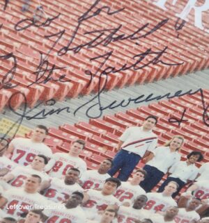 b39- 1992 Fresno State football WAC Champions. Signed by Jim Sweeney. NO COA - Image 3
